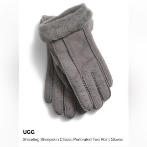 UGG Gray Shearling Gloves